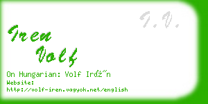 iren volf business card